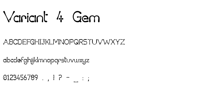 Variant 4 GeM font